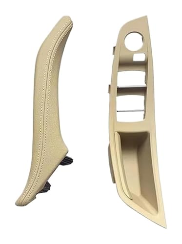 KBKEUBUAD Türgriff Handschuh Für 5 Series F10 F11 F18 520i 523i 525i 528i 535i 2010-2017 Auto Links Rechts Innen Tür Armlehne Leder Griff RHD(Beige,2PCS) von KBKEUBUAD
