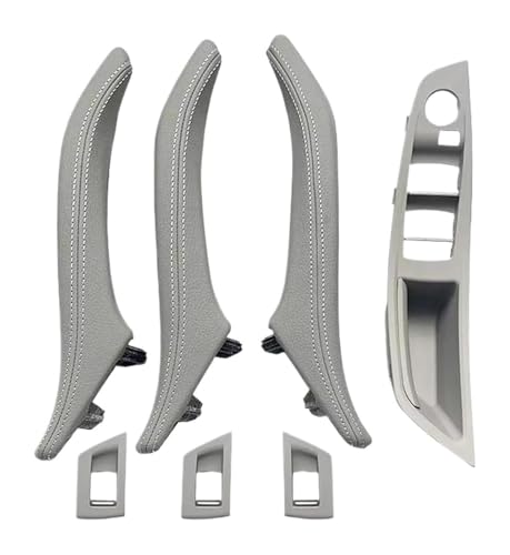 KBKEUBUAD Türgriff Handschuh Für 5 Series F10 F11 F18 520i 523i 525i 528i 535i 2010-2017 Auto Links Rechts Innen Tür Armlehne Leder Griff RHD(Grey,7PCS) von KBKEUBUAD