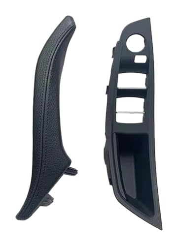 KBKEUBUAD Türgriff Handschuh Für 5 Series F10 F11 F18 520i 523i 525i 528i 535i 2010-2017 Auto Links Rechts Innen Tür Armlehne Leder Griff RHD(Schwarz,2PCS) von KBKEUBUAD
