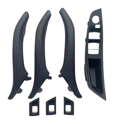KBKEUBUAD Türgriff Handschuh Für 5 Series F10 F11 F18 520i 523i 525i 528i 535i 2010-2017 Auto Links Rechts Innen Tür Armlehne Leder Griff RHD(Schwarz,7PCS) von KBKEUBUAD