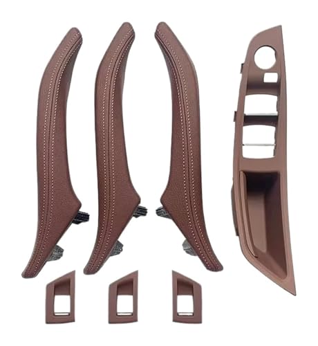 KBKEUBUAD Türgriff Handschuh Für 5 Series F10 F11 F18 520i 523i 525i 528i 535i 2010-2017 Auto Links Rechts Innen Tür Armlehne Leder Griff RHD(rot,7PCS) von KBKEUBUAD