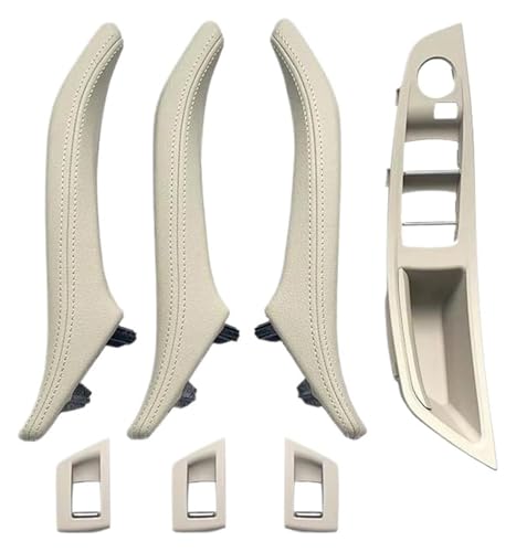 KBKEUBUAD Türgriff Handschuh Für 5 Series F10 F11 F18 520i 523i 525i 528i 535i 2010-2017 Innenarmlehne Leder Türgriff Montage 7-teiliges Set(Oyster,RHD) von KBKEUBUAD
