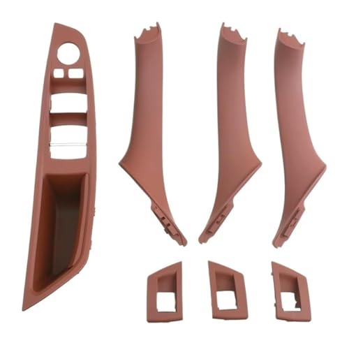 KBKEUBUAD Türgriff Handschuh Für 5 Series F10 F11 F18 520i 523i 525i 528i 535i Innentür Armlehne Fenster Schalter Panel Pull Griff Set(Brown Lhd 7pcs) von KBKEUBUAD