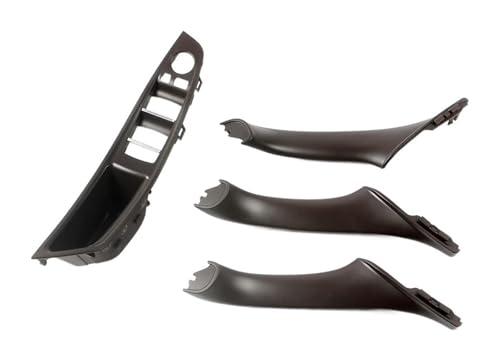 KBKEUBUAD Türgriff Handschuh Für 5 Series F10 F11 Grau Beige Schwarz Auto Innen Tür Griff Panel Pull Trim Abdeckung(4pc Dark Brown) von KBKEUBUAD