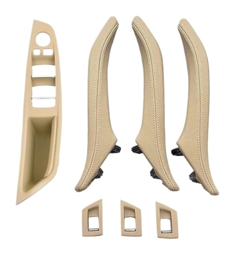 KBKEUBUAD Türgriff Handschuh Für 5er F10 F11 F18 520i 523i 525i 528i 535i 2010–2017 LHD RHD Auto-Armlehne Innentür Leder-Zuggriff(Beige,LHD) von KBKEUBUAD
