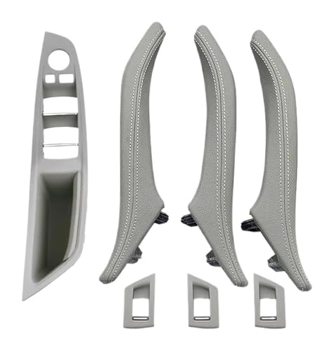 KBKEUBUAD Türgriff Handschuh Für 5er F10 F11 F18 520i 523i 525i 528i 535i 2010–2017 LHD RHD Auto-Armlehne Innentür Leder-Zuggriff(Gray,LHD) von KBKEUBUAD