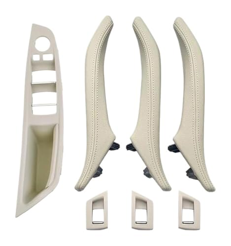 KBKEUBUAD Türgriff Handschuh Für 5er F10 F11 F18 520i 523i 525i 528i 535i 2010–2017 LHD RHD Auto-Armlehne Innentür Leder-Zuggriff(Oyster,LHD) von KBKEUBUAD