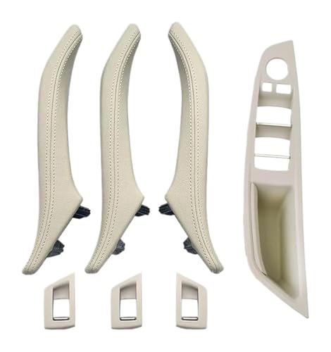 KBKEUBUAD Türgriff Handschuh Für 5er F10 F11 F18 520i 523i 525i 528i 535i 2010–2017 LHD RHD Auto-Armlehne Innentür Leder-Zuggriff(Oyster,RHD) von KBKEUBUAD