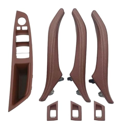 KBKEUBUAD Türgriff Handschuh Für 5er F10 F11 F18 520i 523i 525i 528i 535i 2010–2017 LHD RHD Auto-Armlehne Innentür Leder-Zuggriff(Red Brown,LHD) von KBKEUBUAD