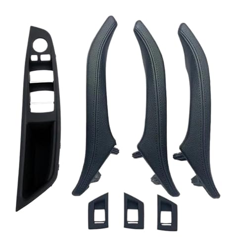 KBKEUBUAD Türgriff Handschuh Für 5er F10 F11 F18 520i 523i 525i 528i 535i 2010–2017 LHD RHD Auto-Armlehne Innentür Leder-Zuggriff(Schwarz,LHD) von KBKEUBUAD