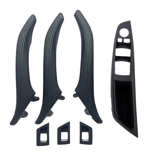 KBKEUBUAD Türgriff Handschuh Für 5er F10 F11 F18 520i 523i 525i 528i 535i 2010–2017 LHD RHD Auto-Armlehne Innentür Leder-Zuggriff(Schwarz,RHD) von KBKEUBUAD
