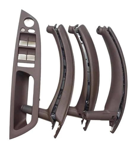 KBKEUBUAD Türgriff Handschuh Für B&MW X5 X6 E70 E71 2007-2014 7 STÜCKE LHD RHD Fensterschalter Panel Zuggriff Mit Lederbezug(Moka,LHD) von KBKEUBUAD