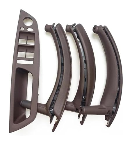 KBKEUBUAD Türgriff Handschuh Für B&MW X5 X6 E70 E71 2007-2014 LHD RHD 7-teiliges Set Türfensterschalter Panel Zuggriff Mit Lederbezug(Moka,LHD) von KBKEUBUAD
