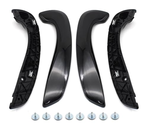KBKEUBUAD Türgriff Handschuh Für R&enault Für Megane 3 MK3 Für Fluence 2008-2016 809540001R 809600007R Auto Vorne Links Rechts Innerer Zuggriff(Piano Black,4PCS) von KBKEUBUAD