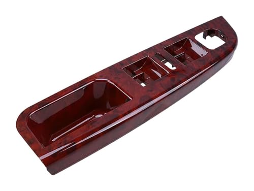 KBKEUBUAD Türgriff Handschuh Für VW Für G&olf 5 2006-2009 Für Mk5 2005-2010 Master Tür Fenster Switch Control Panel Trim(Red Wooden) von KBKEUBUAD