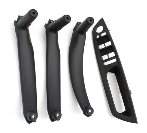 KBKEUBUAD Türgriff Handschuh Für X5 Für X6 E70 E71 2007-2013 4-teiliges Set LHD RHD Innentür-Zuggriff-Kit(Schwarz,RHD) von KBKEUBUAD