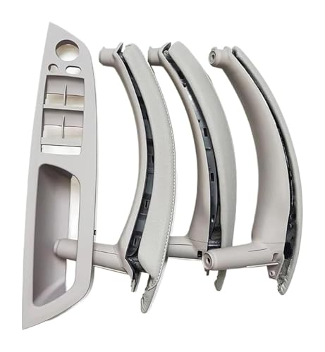 KBKEUBUAD Türgriff Handschuh Für X5 Für X6 E70 E71 2007-2014 LHD RHD 7-teiliges Set Innentür-Fenster-Schalttafel-Zuggriff Mit Lederbezug(Gray,LHD) von KBKEUBUAD