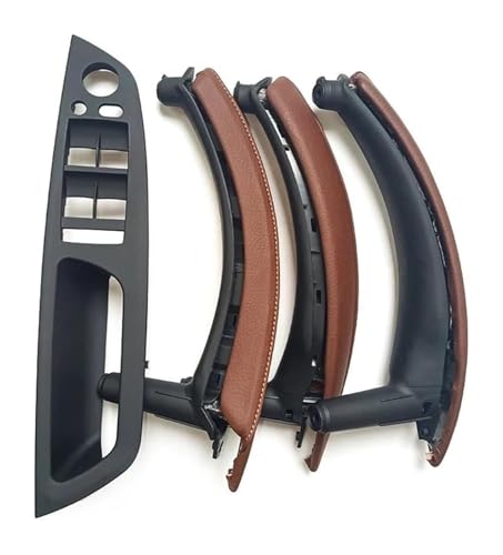 KBKEUBUAD Türgriff Handschuh Für X5 Für X6 E70 E71 2007-2014 LHD RHD 7-teiliges Set Innentür-Fenster-Schalttafel-Zuggriff Mit Lederbezug(Red Brown,LHD) von KBKEUBUAD