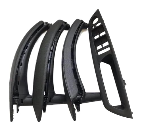 KBKEUBUAD Türgriff Handschuh Für X5 Für X6 E70 E71 2007-2014 LHD RHD 7-teiliges Set Innentür-Fenster-Schalttafel-Zuggriff Mit Lederbezug(Schwarz,RHD) von KBKEUBUAD