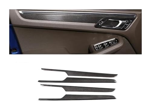Türgriff Handschuh Für P&orsche Für Macan 2014-2024 Carbonfaser-Innentürgriffverkleidung Zierleiste Abdeckung Dekorativ(Black Carbon Fiber) von KBKEUBUAD