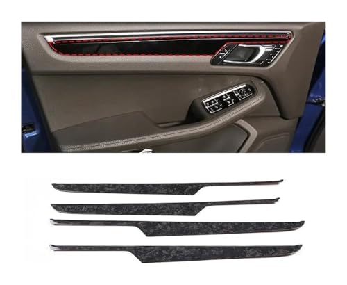 Türgriff Handschuh Für P&orsche Für Macan 2014-2024 Carbonfaser-Innentürgriffverkleidung Zierleiste Abdeckung Dekorativ(Forged Carbon) von KBKEUBUAD