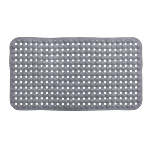 1 Stück PVC rutschfeste Badezimmermatte, schnell trocknende Fußmassage, wasserdichte Duschmatte mit Saugnapf, weiche und Bequeme Badewannenmatte Für Badewannen(Dark Gray) von KBLDOPN