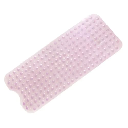 100 x 40 cm Badewannen-Duschmatte, rutschfeste und extra große Badewannenmatte mit Saugnäpfen, maschinenwaschbare Badezimmermatten Abfluss Für Badewannen(Clear pink) von KBLDOPN