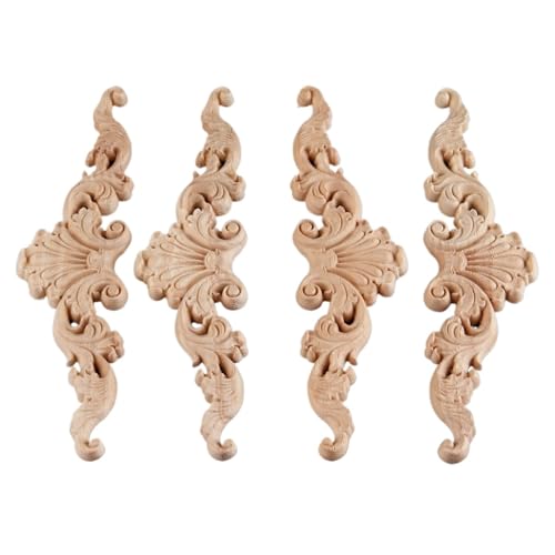 4 stücke/kit Holzschnitzerei Aufkleber Ecke Streifen Möbel Dekoration Skulpturen Fenster Tür Onlay 20 * 5cm 3D Blume Welle Für Tür, Schrank, Wand 4 stücke/kit Holzschnitzerei Aufkleber Ecke Streifen Möbel Dekoration Skulpturen Fenster Tür Onlay 20 * 5cm 3D Blume Welle Für Tür, Schrank, Wand von KBLDOPN