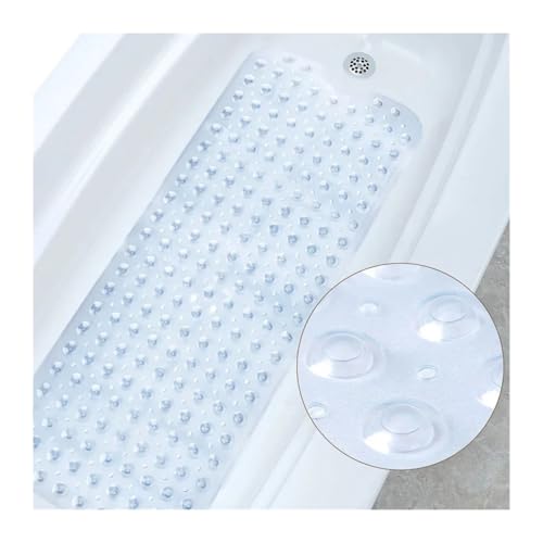 40 * 100 cm Matte Badewanne Bad PVC Große Sicherheit Dusche rutschfeste Badematten Mit Saugnäpfen Boden Für Badewannen(Transparent) von KBLDOPN
