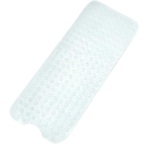40 * 100 cm Matte Badewanne Bad PVC Große Sicherheit Dusche rutschfeste Badematten Mit Saugnäpfen Boden Für Badewannen(Transparent) von KBLDOPN