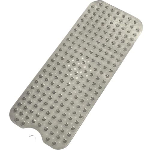40 * 100 cm Matte Badewanne Bad PVC Große Sicherheit Dusche rutschfeste Badematten Mit Saugnäpfen Boden Für Badewannen(Transparent Grey) von KBLDOPN