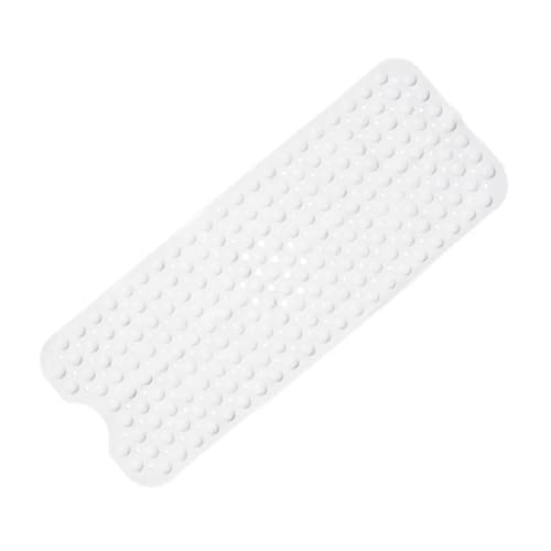 40 * 100 cm Matte Badewanne Bad PVC Große Sicherheit Dusche rutschfeste Badematten Mit Saugnäpfen Boden Für Badewannen(White) von KBLDOPN
