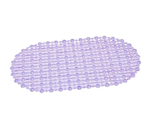 67x37cm Anti-Rutsch-PVC-Bodenmatte Badewanne Dusche Klare Blasenmatte Klarer Teppich Wasserbad Sicherheitsduschmatte Badezimmerzubehör Für Badewannen(Purple) von KBLDOPN