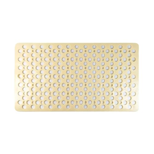 Anti-Rutsch-Badezimmermatten, Dusche mit porösem Wasserleck, Badewannenmatte, Saugnapf Ablaufloch, Teppichbodenmatte Für Badewannen(Light Yellow) von KBLDOPN