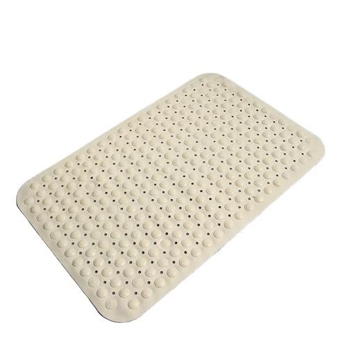 Badematte, 36 x 71 cm, Saugnapf, Sicherheitsdusche, Badewannenmatten, rutschfeste Badezimmer-Bodenmatte, PVC, wasserdichtes Massage-Fußpolster Für Badewannen(Beige) von KBLDOPN