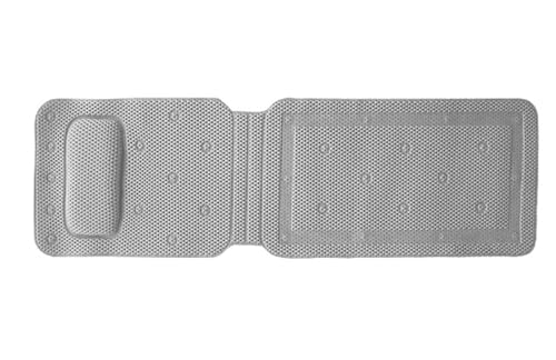 Extra Lange rutschfeste Badewannenmatte mit Saugnapf, PVC-Hohlmassage Kissen, Badezimmer-Bodenmatte, Sicherheitsdusche, Badewannenmatten Für Badewannen(Grey) von KBLDOPN