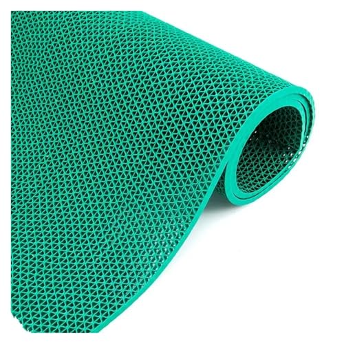 Hohle rutschfeste Entwässerungs-Bodenmatte for Badezimmer, feuchter Bereich, Tür, Dusche, Bodenmatte, multifunktionale Küche, wasserdichter Kunststoff-Teppich Für Badewannen(GREEN-4.5mm thick,90x70cm) von KBLDOPN