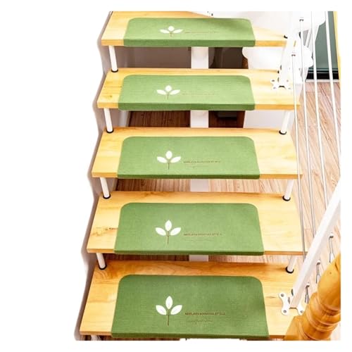 KBLDOPN 1/14PCS Treppenmatte Stufenmatte Bodenmatte Fußmatte Teppich Stufe rutschfeste Matte PVC Kleberfrei Selbstklebend Leuchtend Dekorativ Für Holzstufen Boden(14,1PCS 55X22X4.5CM) von KBLDOPN