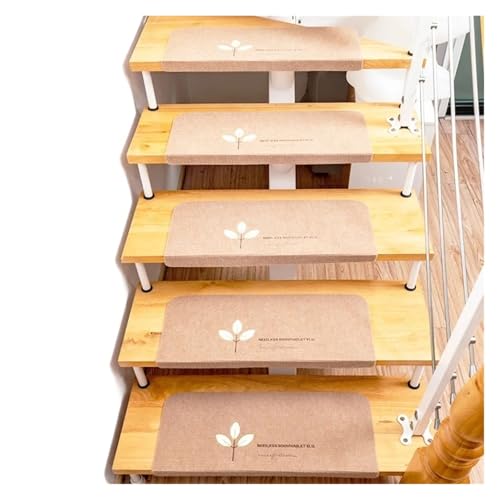 KBLDOPN 1/14PCS Treppenmatte Stufenmatte Bodenmatte Fußmatte Teppich Stufe rutschfeste Matte PVC Kleberfrei Selbstklebend Leuchtend Dekorativ Für Holzstufen Boden(15,1PCS 55X22X4.5CM) von KBLDOPN
