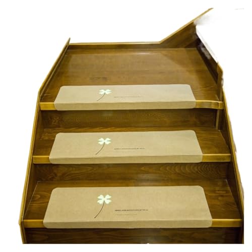 KBLDOPN 1/14PCS Treppenmatte Stufenmatte Bodenmatte Fußmatte Teppich Stufe rutschfeste Matte PVC Kleberfrei Selbstklebend Leuchtend Dekorativ Für Holzstufen Boden(2,14PCS 55X22X4.5CM) von KBLDOPN