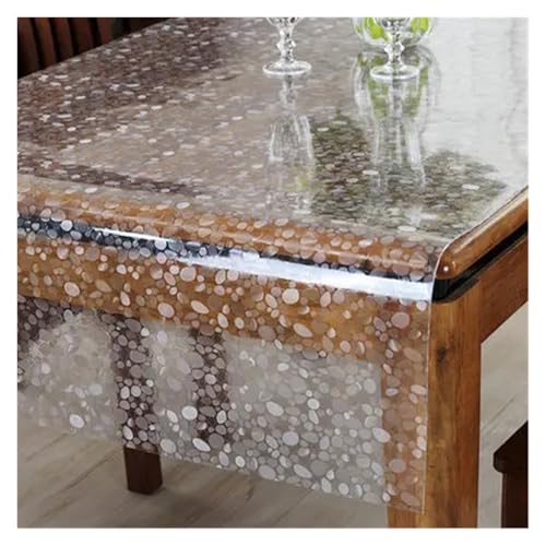 KBLDOPN Tischdecke Transparent 1.5mm Translucent Waterproof Soft Tablecloth Rectangle Table Cloths Coffee Table Mat Table Cover for Kitchen Für Tisch(A 1.5mm,60x120cm) von KBLDOPN