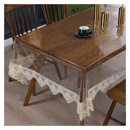 KBLDOPN Tischdecke Transparent PVC Tablecloth Embroidery Lace Transparency PVC Table Cloth Waterproof Oilproof Kitchen Dining Table Cover for Rectangular Table Für Tisch(Coffee Color 1,130x180cm1pcs) KBLDOPN Tischdecke Transparent PVC Tablecloth Embroidery Lace Transparency PVC Table Cloth Waterproof Oilproof Kitchen Dining Table Cover for Rectangular Table Für Tisch(Coffee Color 1,130x180cm1pcs) von KBLDOPN