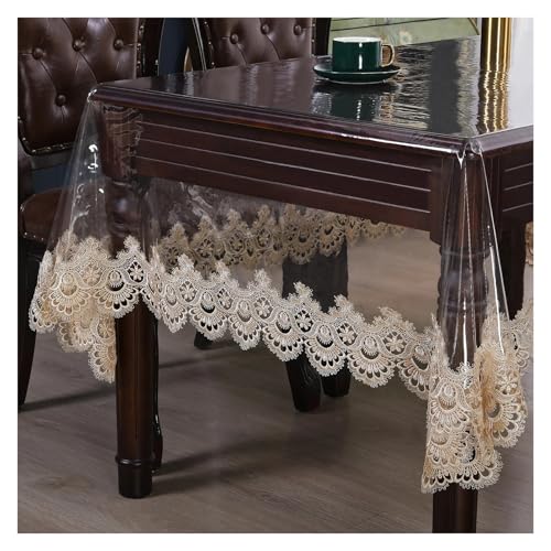 KBLDOPN Tischdecke Transparent PVC Tablecloth Embroidery Lace Transparency PVC Table Cloth Waterproof Oilproof Kitchen Dining Table Cover for Rectangular Table Für Tisch(Coffee Color 2,150x300cm1pcs) KBLDOPN Tischdecke Transparent PVC Tablecloth Embroidery Lace Transparency PVC Table Cloth Waterproof Oilproof Kitchen Dining Table Cover for Rectangular Table Für Tisch(Coffee Color 2,150x300cm1pcs) von KBLDOPN