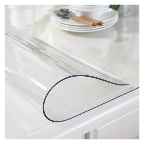 KBLDOPN Tischdecke Transparent PVC Transparent Tablecloth Oilcloth Waterproof Table Cloth Für Tisch(Transparent 1.0MM,40X120CM) von KBLDOPN