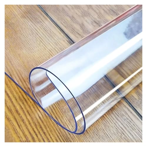 KBLDOPN Tischdecke Transparent Soft Glass Tablecloth Transparent PVC Table Cloth Waterproof Oil Proof Kitchen Dining Rectangular Table Cover Matte Clear Für Tisch(60cmx80cm) von KBLDOPN