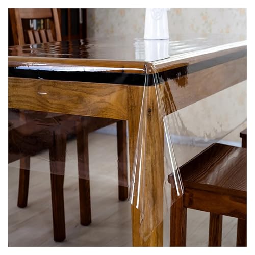 KBLDOPN Tischdecke Transparent Table Mat Rectangular PVC Tablecloth Rug Waterproof Scratch-Resistant Transparent Table Cover for Home Kitchen Dining Room Für Tisch(Color-08) von KBLDOPN