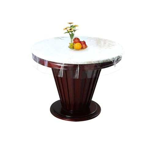 KBLDOPN Tischdecke Transparent Transparent Square Round Tablecloth PVC Waterproof and Oil-Proof Table Clothes Soft Glass Dinner Table Protector Home Table Mat Für Tisch(137x137cm) von KBLDOPN