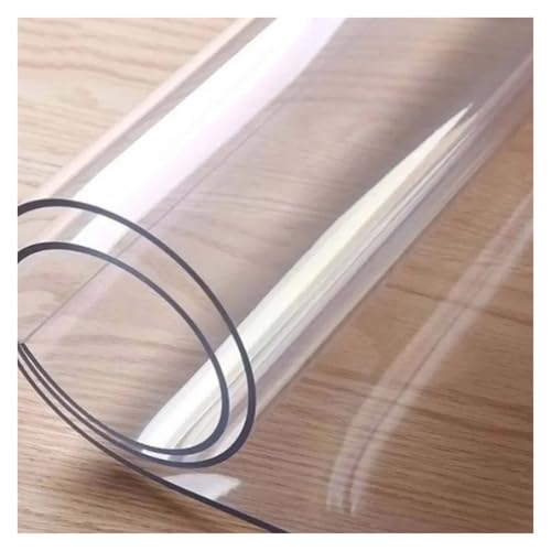 KBLDOPN Tischdecke Transparent Transparent Tablecloth Waterproof Table Cover Pad Oil-Proof Table Mat Soft Glass Table Mat 2mm PVC Dining Table Protector Cover Für Tisch(100x200) von KBLDOPN