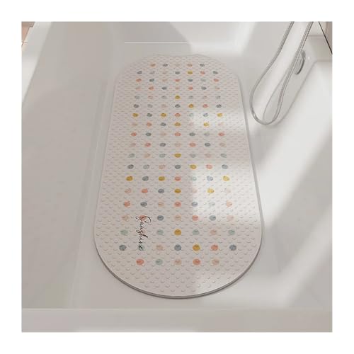 Niedliche Muster PVC Badematte Weiche Massage Fußpolster Duschmatte Sicherer Badezimmerteppich for Kinder zu Hause Badezimmer Für Badewannen(A,60x90cm) von KBLDOPN