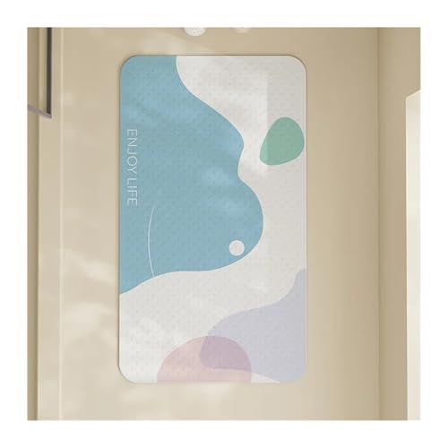 Niedliche Muster PVC Badematte Weiche Massage Fußpolster Duschmatte Sicherer Badezimmerteppich for Kinder zu Hause Badezimmer Für Badewannen(F,50x80cm) von KBLDOPN